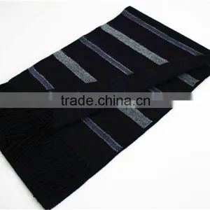 Yarn Dyed Split Joint Wool Scarf With Fringe thumbnail-4