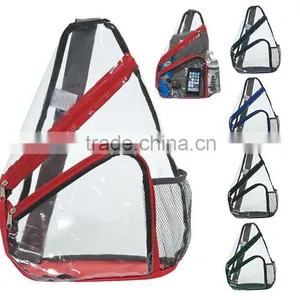 PVC Hot Bag Backpack Clean PVC Bag Transparent Bag Sling Bag thumbnail-1