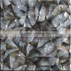 Natual Black Mother of Pearl Polished Slab Size 300*300mm for Counter Top thumbnail-2