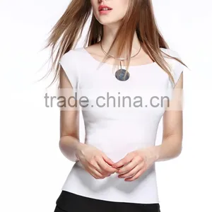 Fashion Korea Boat Neck Women Ladies Knitted Slim T Shirt Sleeveless Blouse Ladies Casual Tops Latest Design thumbnail-1