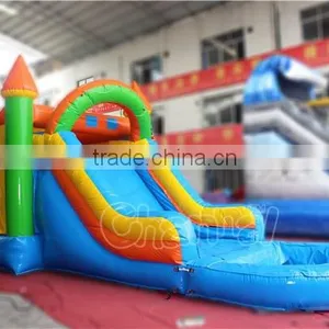 Commercial Pvc Durable Inflatable Jumping Castle With Water Slide, Water Slide With Pool Supplier's Choice thumbnail-1