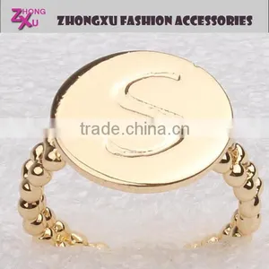 New Fashion and Popular Gold Plated S Letter Ring thumbnail-1