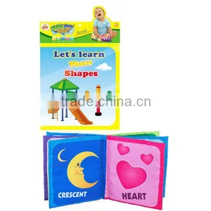 English Shapes Learning Baby Cloth Book, Education Infant Fabric Book thumbnail-1