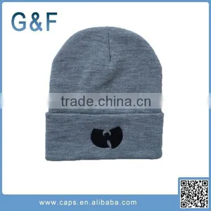 Wholesale Price Hats no Brand Custom Logo Cotton Beanie Caps thumbnail-3
