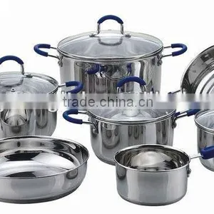 11 Pcs Induction Stainless Steel Cookware Set, Dinner Set thumbnail-1