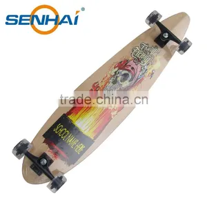 SENHAI Longboard Maple Wood Skateboard Complete thumbnail-1