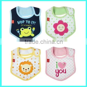 Hot Selling 100% Cotton 3 Layors Waterproof Comfortable Baby Bib, Baby Drool Bib Manufacturer thumbnail-3