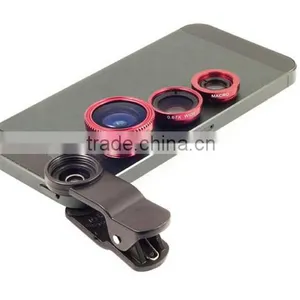 Universal 3 In1 Fisheye Wide-angle Lens for Iphone 5 6 Fish Eye Lens for Samsung Phone thumbnail-1