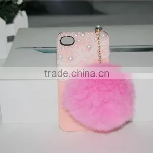 2015 Wholesale Fashion Sparkling Diamond 3.5mm Crown Dustproof Plug for Mobile Phone,Pearl Rabbit Hair Ball Dustproof Plug thumbnail-1