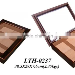 Cigarette Display Wooden Window Glass Empty Cigar Box thumbnail-1