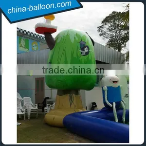 20x8m Inflatable Cartoon Football Pitch / Air-tight Inflatable Football Field for Amusement Park Supplier's Choice thumbnail-2