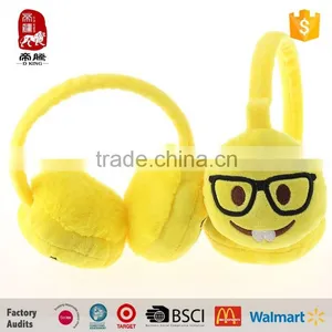 2016 New Popular Plush Emoji Earmuffs Emoji Toys Gifts China Manufacture thumbnail-3