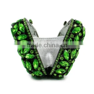 Newest Design Green Bag Designs Handmade Bag Crystal Clutch Bag (8766A-G2) thumbnail-5