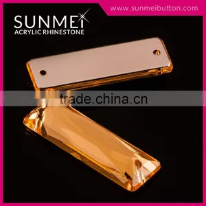 Factory Price Baguette Shape Jet Hematite Sewing Acrylic Gems In Stock thumbnail-6
