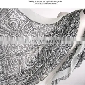 2014 Hotsale 100% Polyester Printed Woman Scarf thumbnail-2