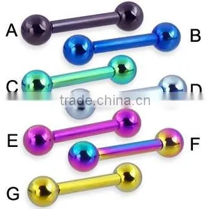 Titanium Anodized Barbell Body Piercing Jewelry thumbnail-1