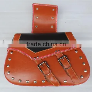 Leather Motor Luggage Hanging Saddle Bags Studded Bag thumbnail-1
