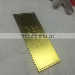 Gold Plating Custom Made Signboard Electrical Safety Sign Made of Metal thumbnail-6