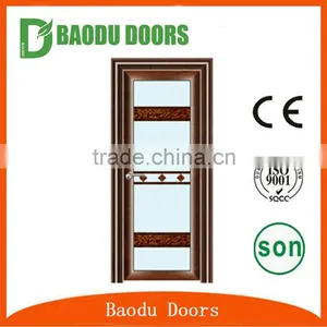 Beautiful Aluminum Toilet Door Soundproof Interior Glass Door thumbnail-1