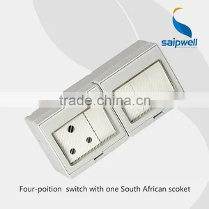 Pushbutton Switch With Waterproof Cover IP55 Switch And Socket(SP-SA4S) thumbnail-1