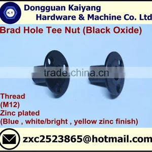 Brad Hole Tee Nut (Furniture Fastener); Black Oxide; M12 thumbnail-1