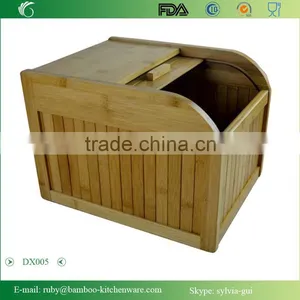 DX005/ Bamboo Oddment Rice Rolltop Rolling Box Storage Bin thumbnail-3