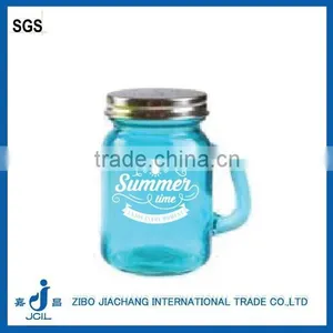 Clear Cylinder Glass Jam Jar With Metal Lid With Platic Straw thumbnail-2