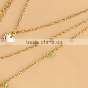 MYLOVE Fashion Gold Plated Necklace Cute Butterfly Leaf Pendant Long Polo Chain Sweater Necklace HOT MLSC-17 thumbnail-3