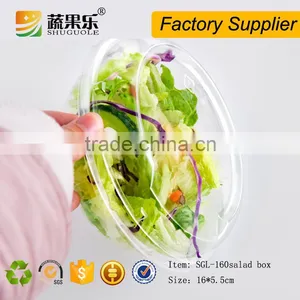 Food Use and Plastic PET Material Take Away Salad Box Fruit Bowl With Lid thumbnail-2