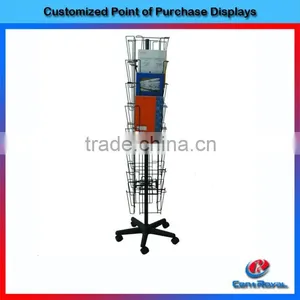 Office Free Standing Wire Display Rack for Magazines thumbnail-1