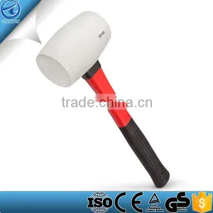 Plastic Mallet, Fiberglass Handle White Rubber Mallet, 16-Ounce thumbnail-1