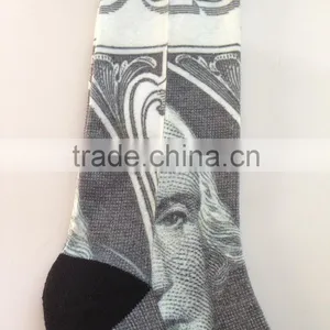 Dollars Printing Polyester Socks thumbnail-2