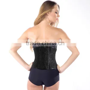 Women Brocade 24 Double Steel Boned Corset Tight Waist Cincher Corset thumbnail-4