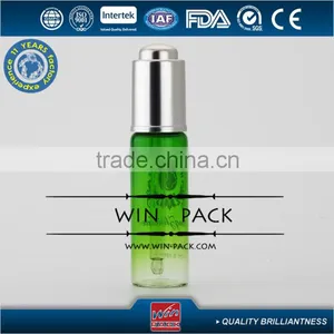 7ml 8ml 10ml 15ml Gradual Green Glass Dropper Bottles With Shiny Silver Dropper,essencial Bottle thumbnail-1