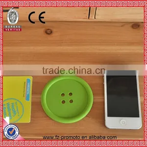 Good Quality Creative Household Supplies Round Silicone Coasters Cute Button Coasters Cup Mat thumbnail-2