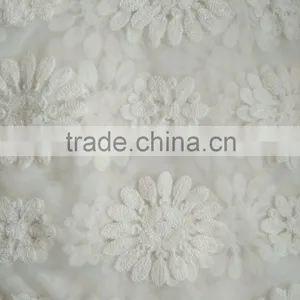 Chain Stitch Garment Embroidery Fabric of Dyeable Thread thumbnail-1