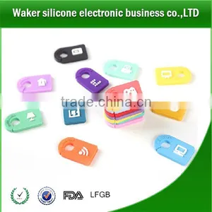 Accessories for Phones Colorful Silicone Cable Tie Tag Silicone Cable Marker Cable Tie Marker/tag/organizers thumbnail-2