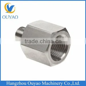 Stainless Steel 316 Pipe Fitting, Reducing Adapter, 3/8'' NPT Female & 1/4'' NPT Male thumbnail-1