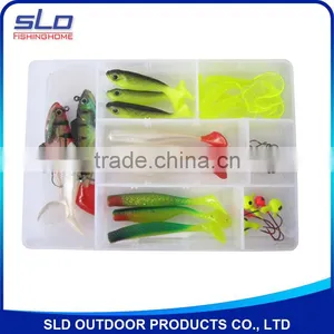 Fishing Soft Lure Baits Assortment Kit With Plastic Box thumbnail-1