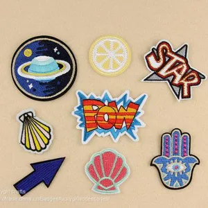 Hot Selling Disney Factory Made Black Tin Button Badge Children Embroidery Badge With Pin thumbnail-1