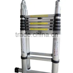 5m Telescopic Foldable Extendable Multipurpose Aluminium A Frame Ladder thumbnail-1