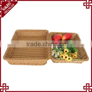 Functional Durable Rattan Woven Vegetable Store Equipment Fruit Basket thumbnail-1