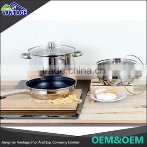 High End Stainless Steel Cooking Sets Mirror Polish Kitchen Cookware thumbnail-1