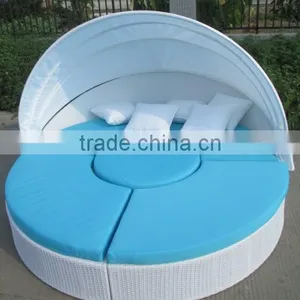 New Style Reclineing Sectional Bed Ourdoor Rattan Sunbed Furniture CF699L thumbnail-4