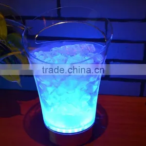 Factory Direct Whole Sale Led Color Changing Modern Clear Ice Bucket Ice Cooler and Holder thumbnail-2