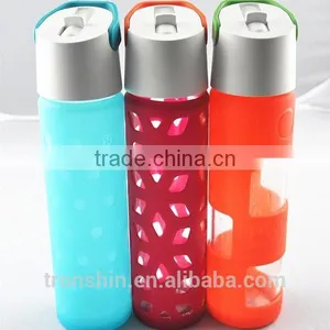 Factory Price Yoga Sports Glass Bottle Silicone Sleeve With Custom Made Pattern thumbnail-1