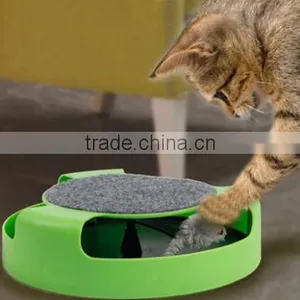 Funny Pet Cat Toy Scratch Pad With Rotating Mouse thumbnail-5