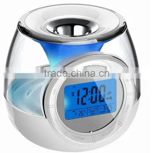 7 Color Changing Light Digital LCD Alarm Clock With Aroma Heater, Table Clock thumbnail-2