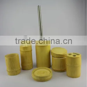 EAO820 Bamboo Bathroom Accessory Set China Supplier 6 Pcs thumbnail-1