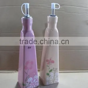Handmade Glazed Ceramic Essential Oil Vinegar Set thumbnail-1
